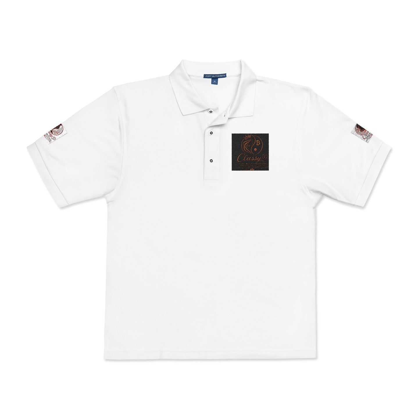 women's Embroidered Moon Logo Polo Shirt — Night Sky Crew Polo