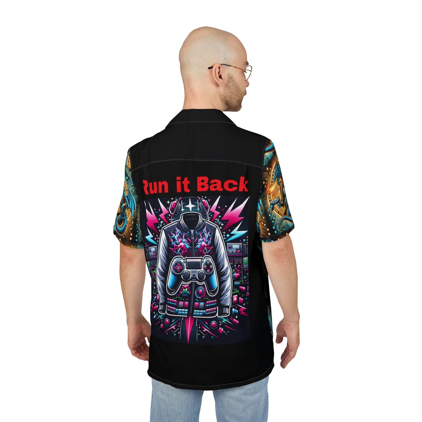 Bitcoin Gaming Dragon Button-Down Shirt