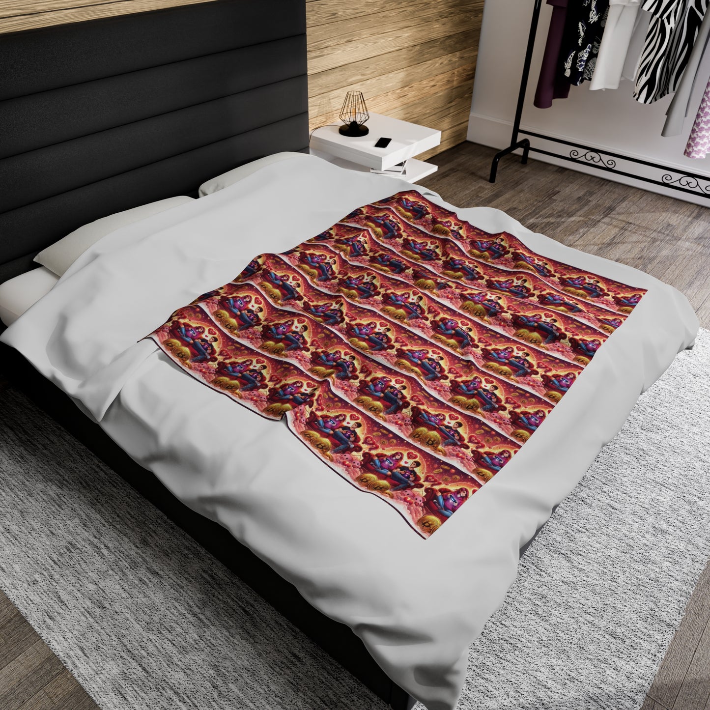 Cozy Velveteen Plush Blanket with Whimsical Design - Perfect for Home Decor and Gifts