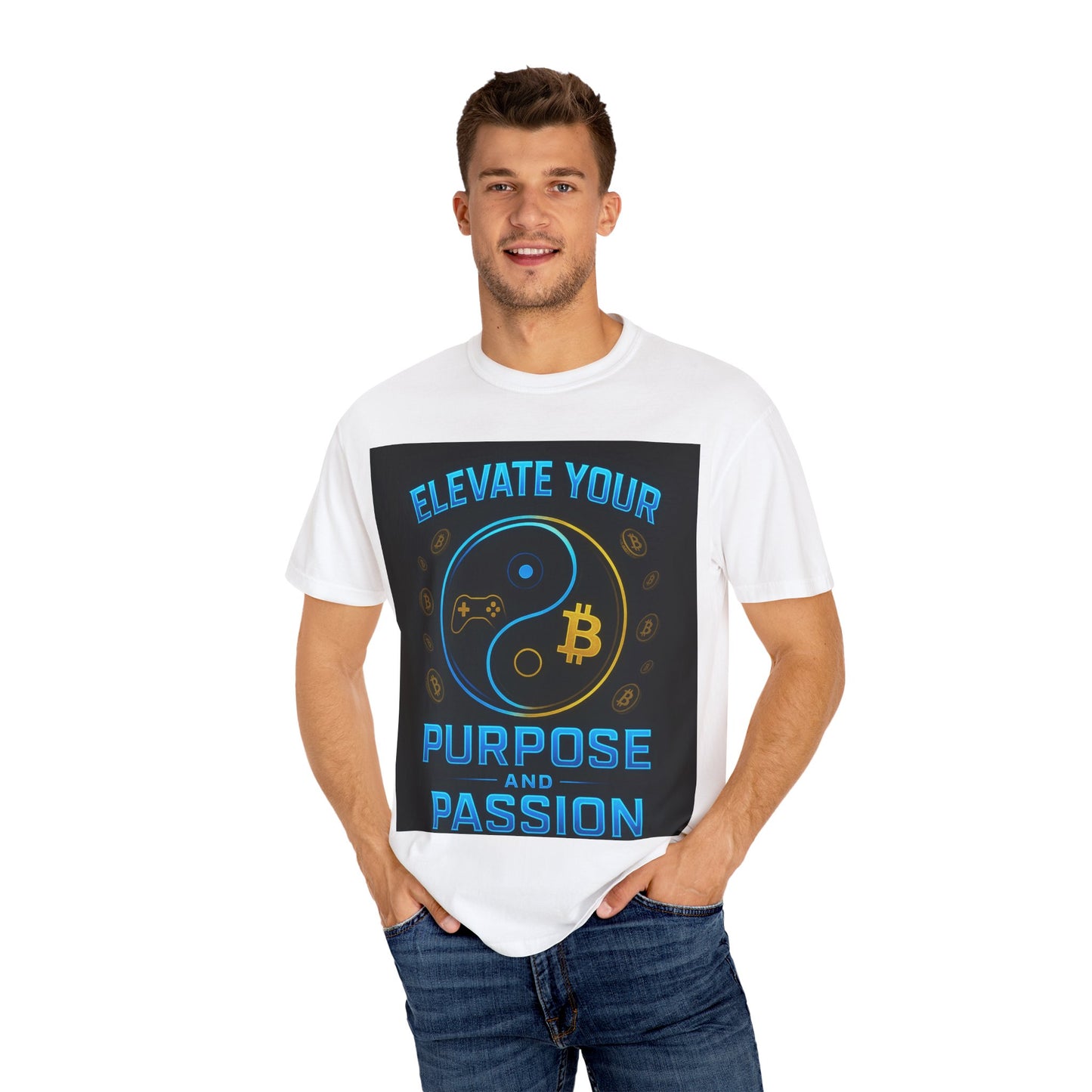 Elevate Your Purpose and Passion T-Shirt | Unisex Garment-Dyed Tee, Motivational Top for Gamers, Cryptocurrency Lovers, Birthday Gift, [...]