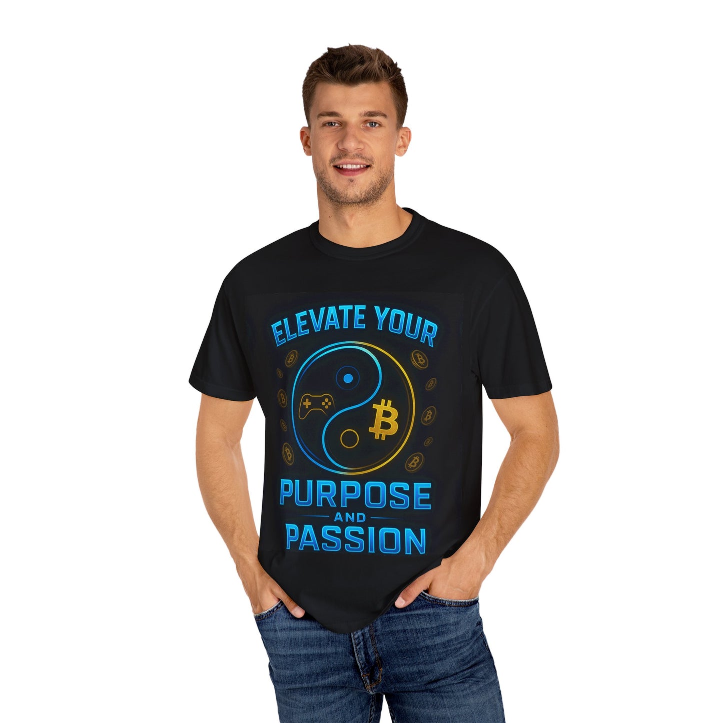 Elevate Your Purpose and Passion T-Shirt | Unisex Garment-Dyed Tee, Motivational Top for Gamers, Cryptocurrency Lovers, Birthday Gift, [...]