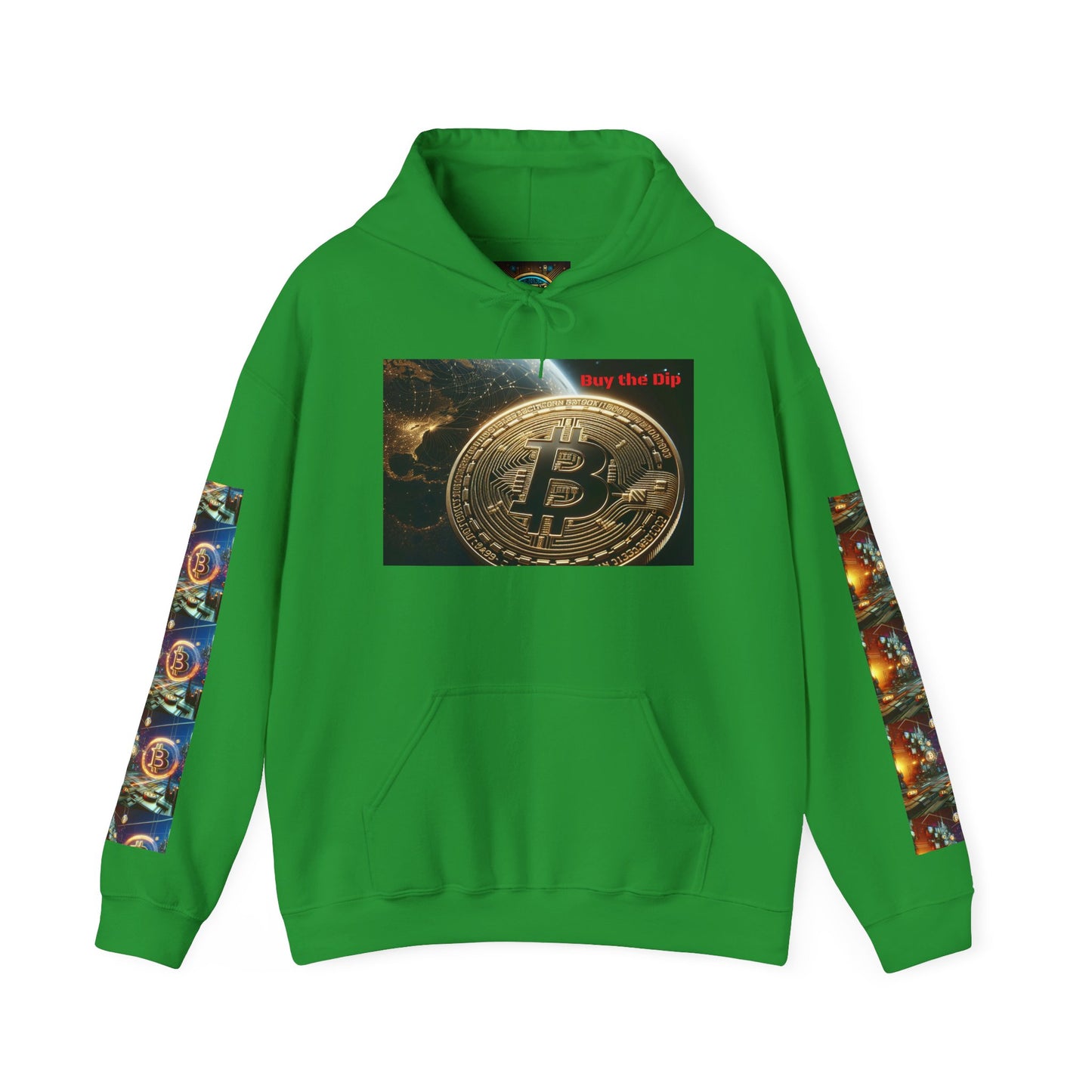 Unisex Bitcoin Gamer Hoodie - 'Buy the Dip' Design, Perfect for Crypto Enthusiasts