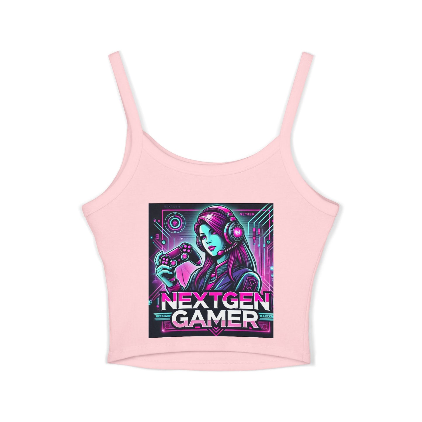 NextGen Gamer Spaghetti Strap Tank Top - Perfect for Gaming Enthusiasts