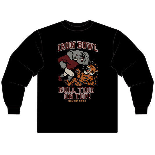 Unisex Long Sleeve T-Shirt Iron Bowl Bama on top