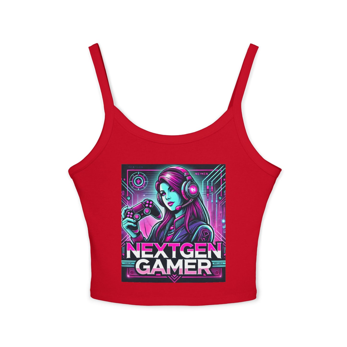 NextGen Gamer Spaghetti Strap Tank Top - Perfect for Gaming Enthusiasts