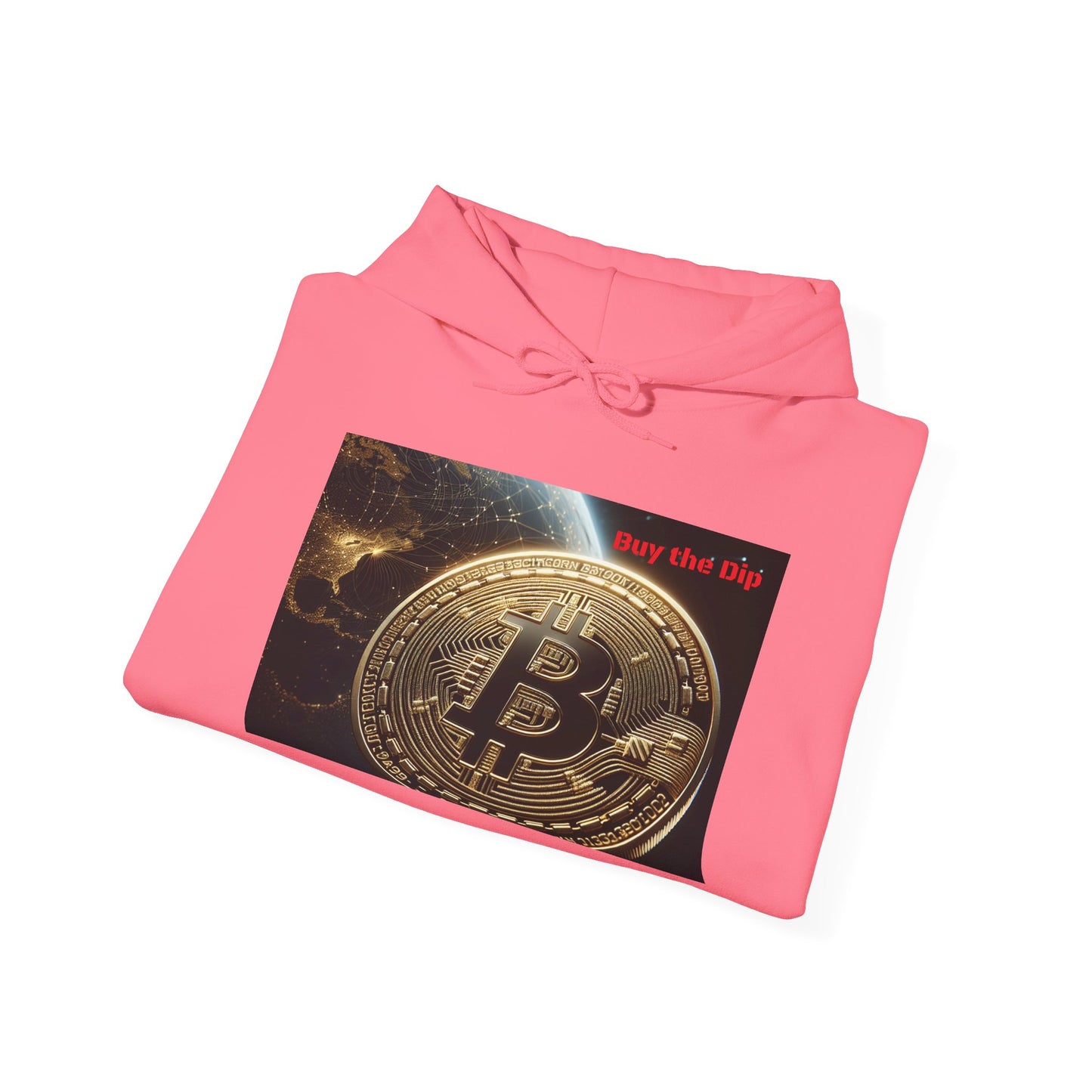 Unisex Bitcoin Gamer Hoodie - 'Buy the Dip' Design, Perfect for Crypto Enthusiasts