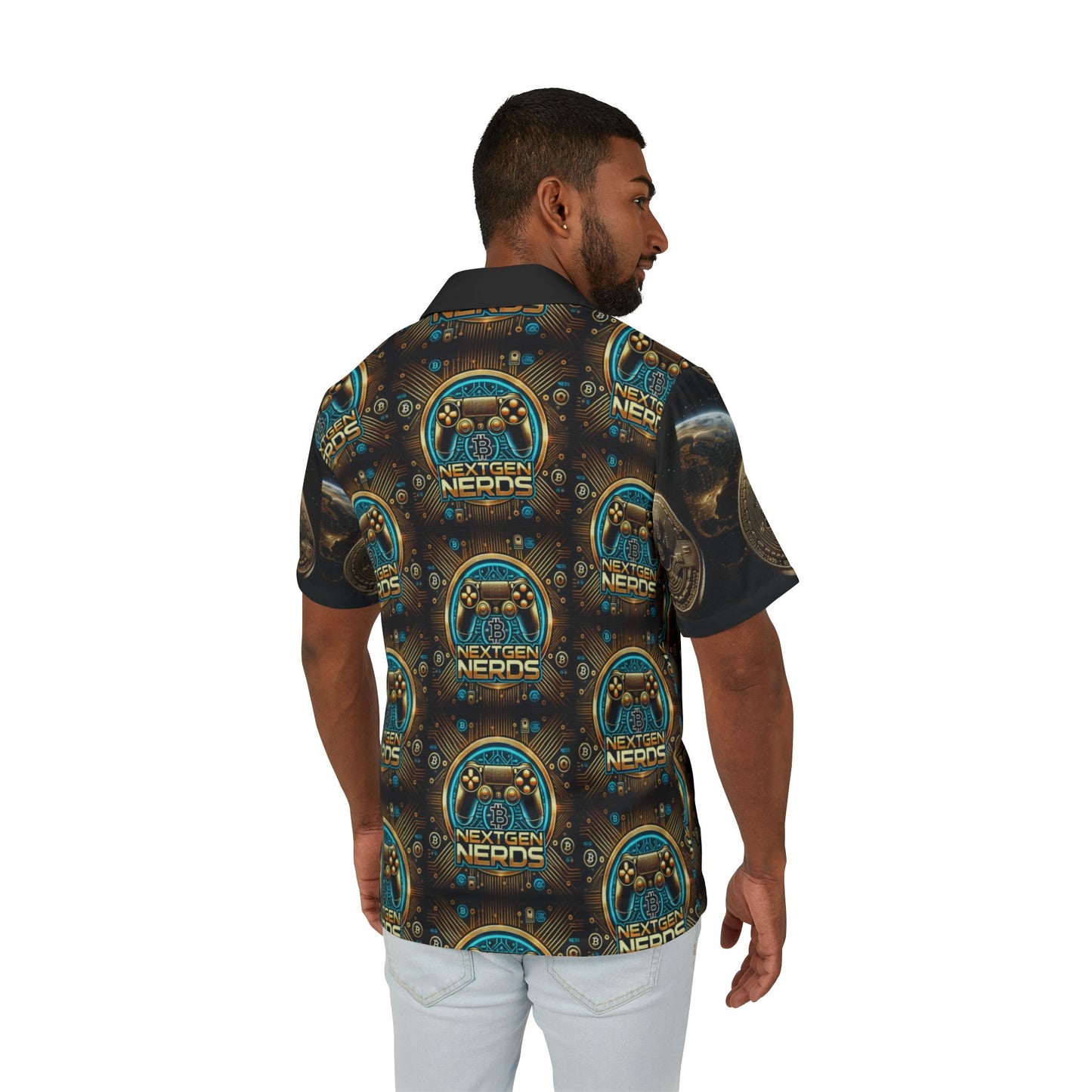 Next Gen Nerds Hawaiian Camp Shirt - Fun Casual Wear for Tech Enthusiasts