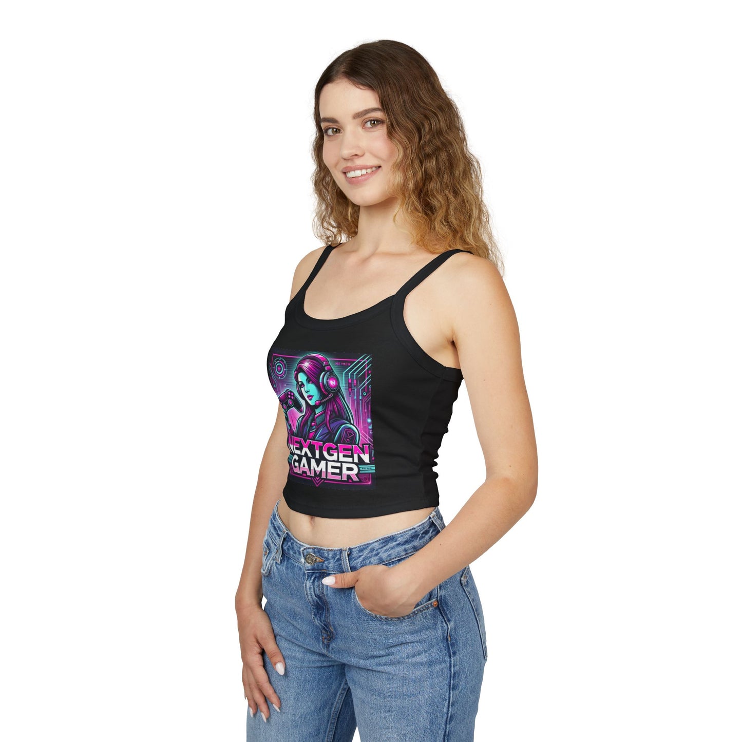 NextGen Gamer Spaghetti Strap Tank Top - Perfect for Gaming Enthusiasts