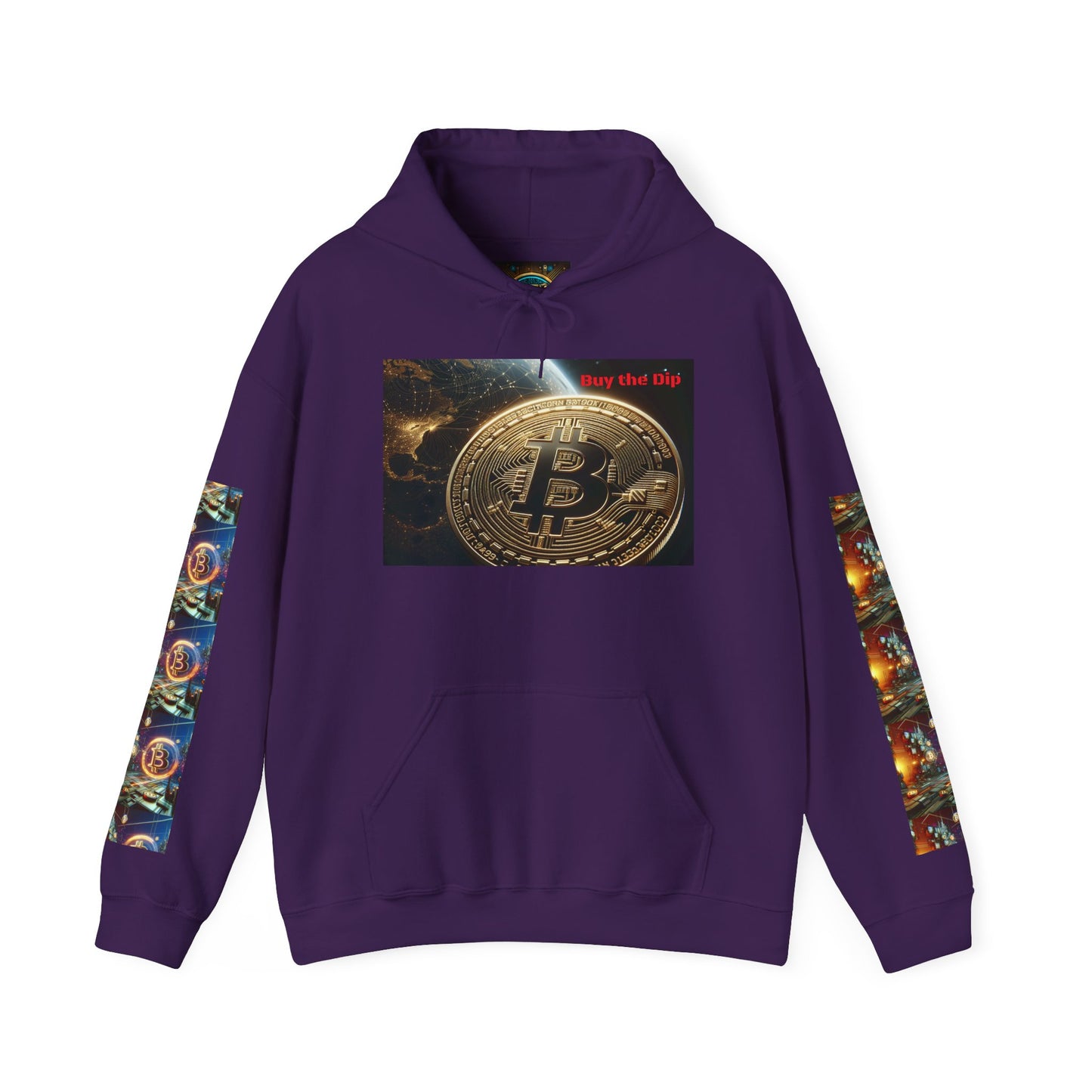 Unisex Bitcoin Gamer Hoodie - 'Buy the Dip' Design, Perfect for Crypto Enthusiasts