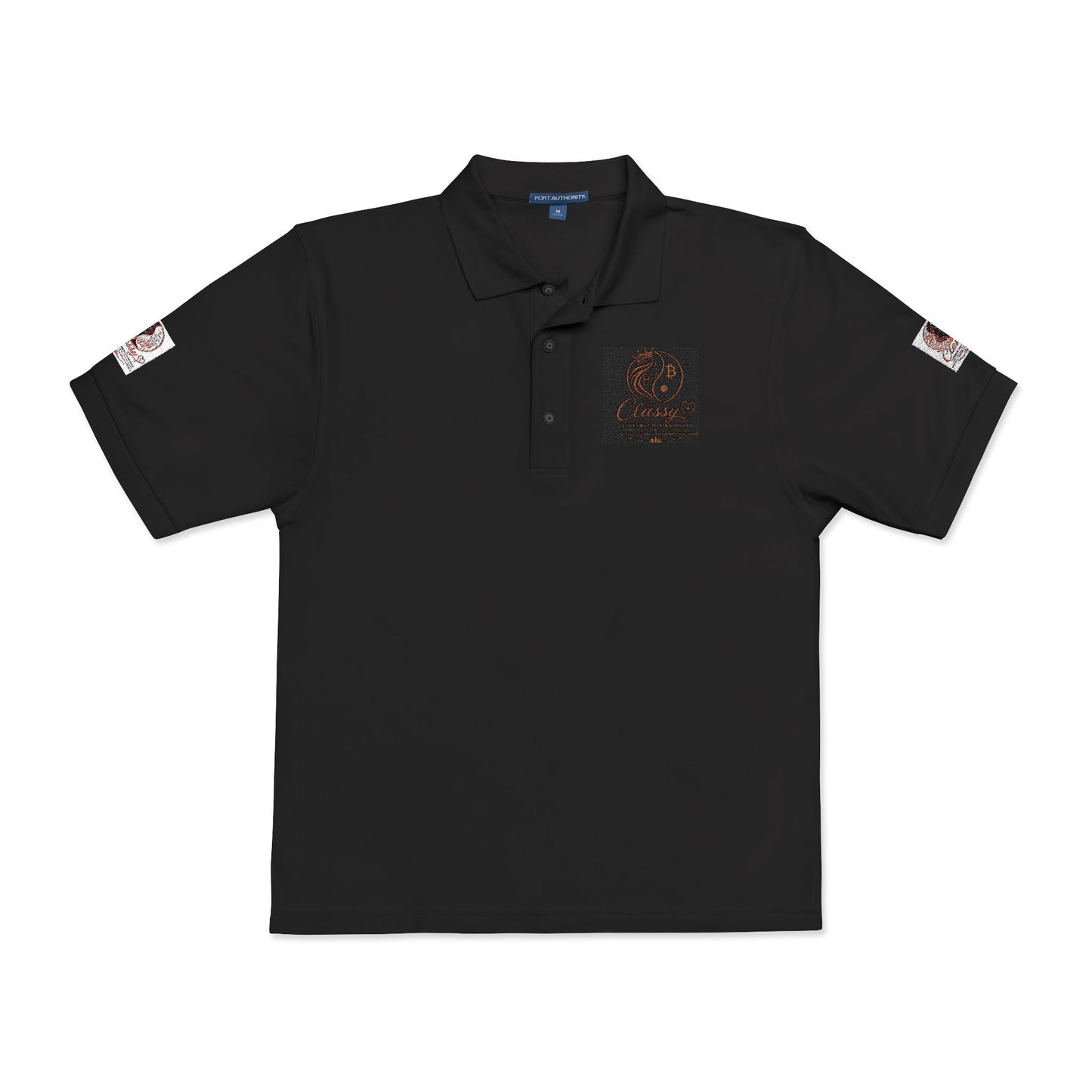 women's Embroidered Moon Logo Polo Shirt — Night Sky Crew Polo