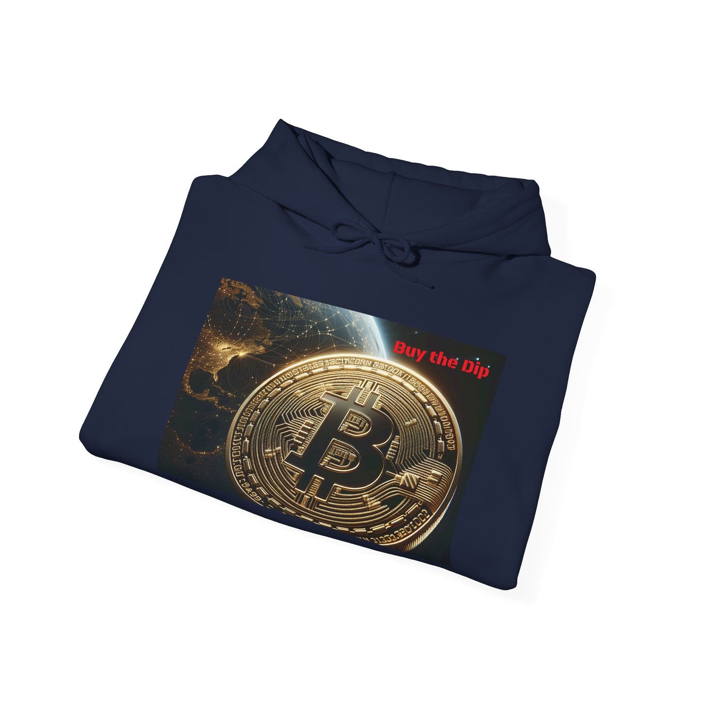 Unisex Bitcoin Gamer Hoodie - 'Buy the Dip' Design, Perfect for Crypto Enthusiasts