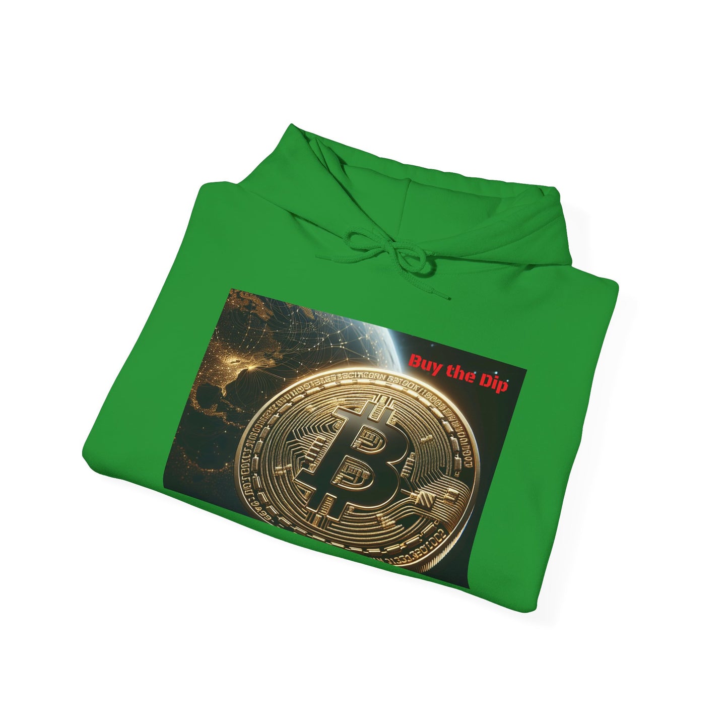 Unisex Bitcoin Gamer Hoodie - 'Buy the Dip' Design, Perfect for Crypto Enthusiasts