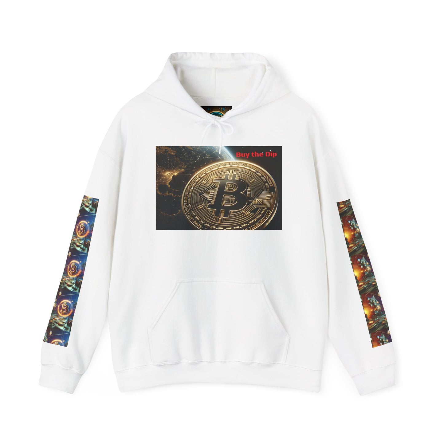 Unisex Bitcoin Gamer Hoodie - 'Buy the Dip' Design, Perfect for Crypto Enthusiasts