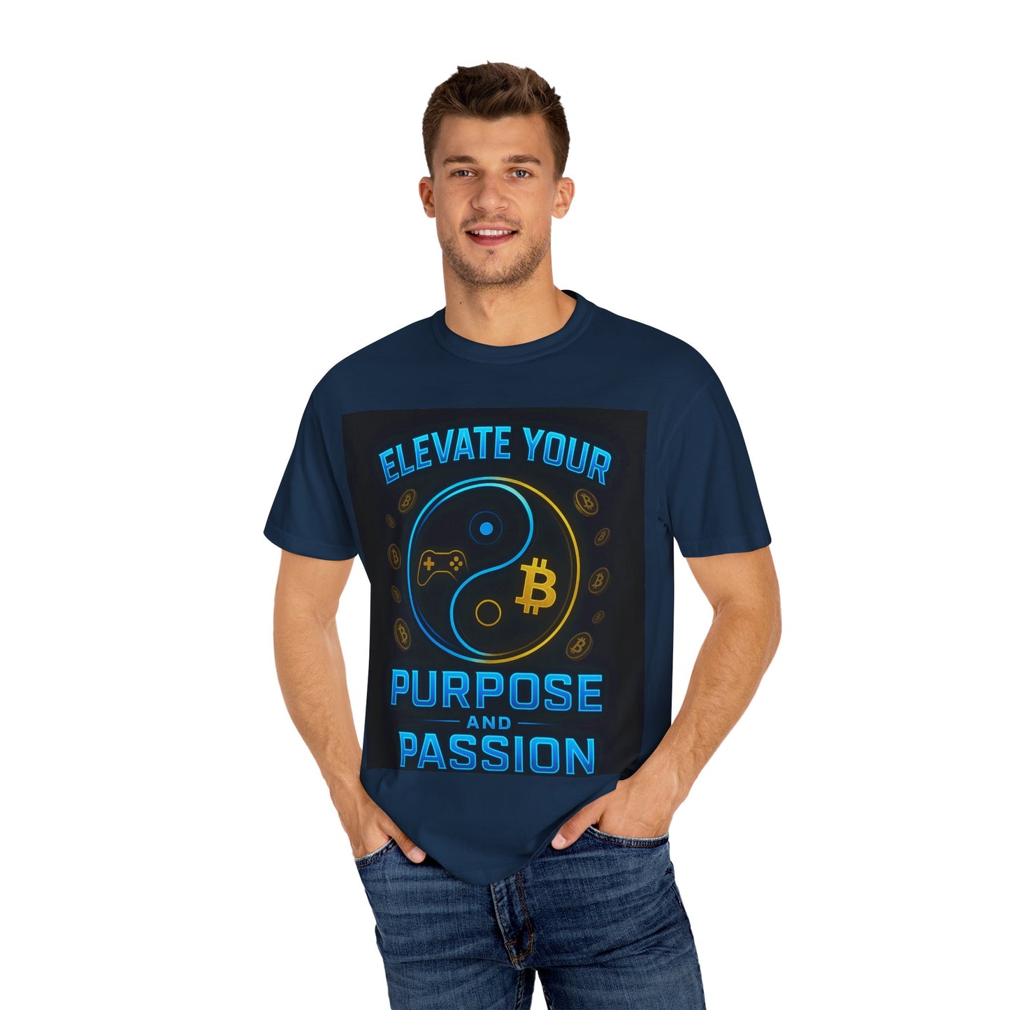Elevate Your Purpose and Passion T-Shirt | Unisex Garment-Dyed Tee, Motivational Top for Gamers, Cryptocurrency Lovers, Birthday Gift, [...]
