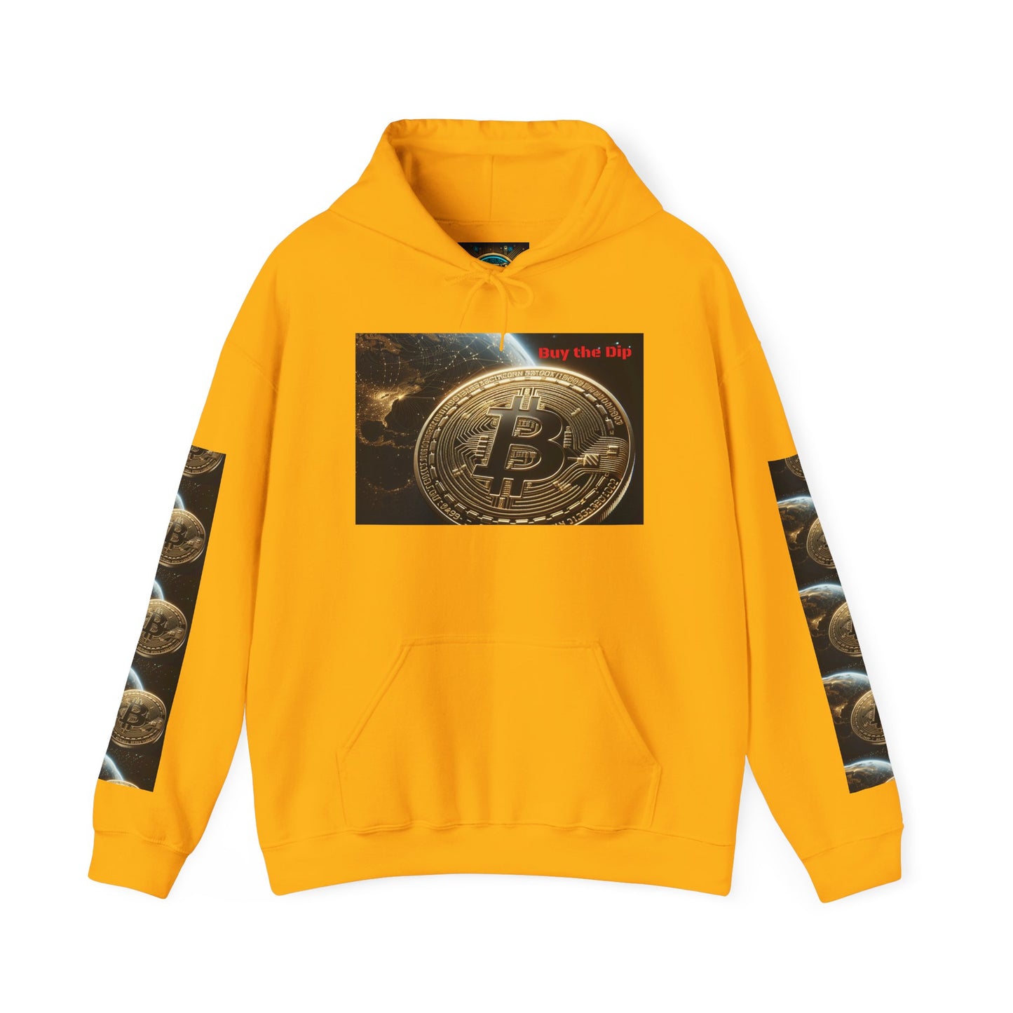 Unisex Bitcoin Gamer Hoodie - 'Buy the Dip' Design, Perfect for Crypto Enthusiasts