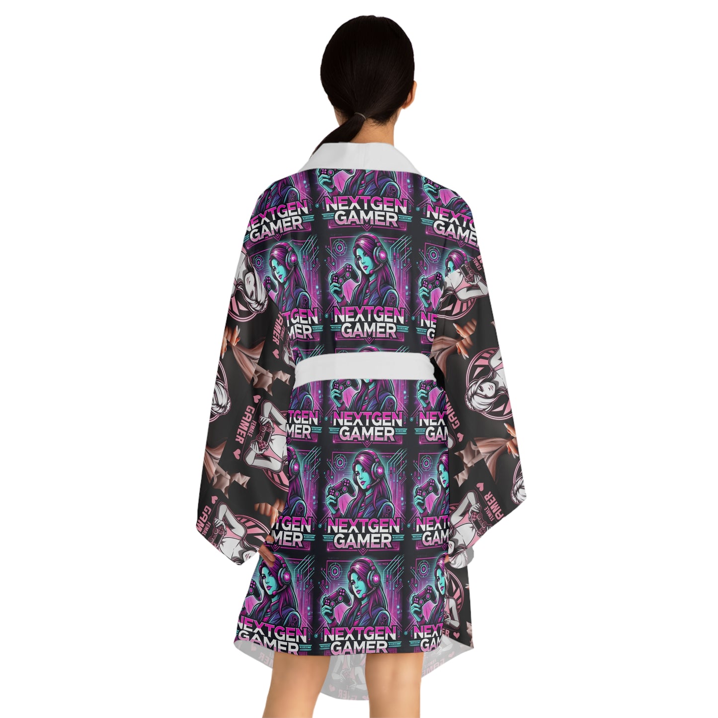 Next Gen Gamer Long Sleeve Kimono Robe - Stylish Loungewear for Gaming Enthusiasts