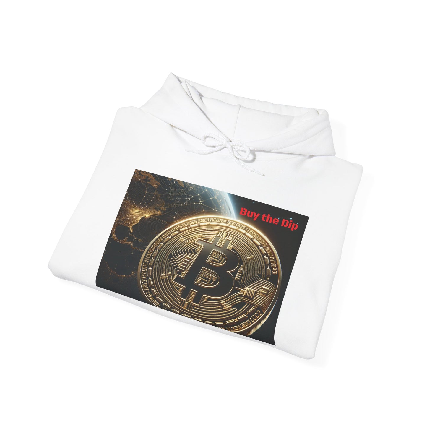 Unisex Bitcoin Gamer Hoodie - 'Buy the Dip' Design, Perfect for Crypto Enthusiasts