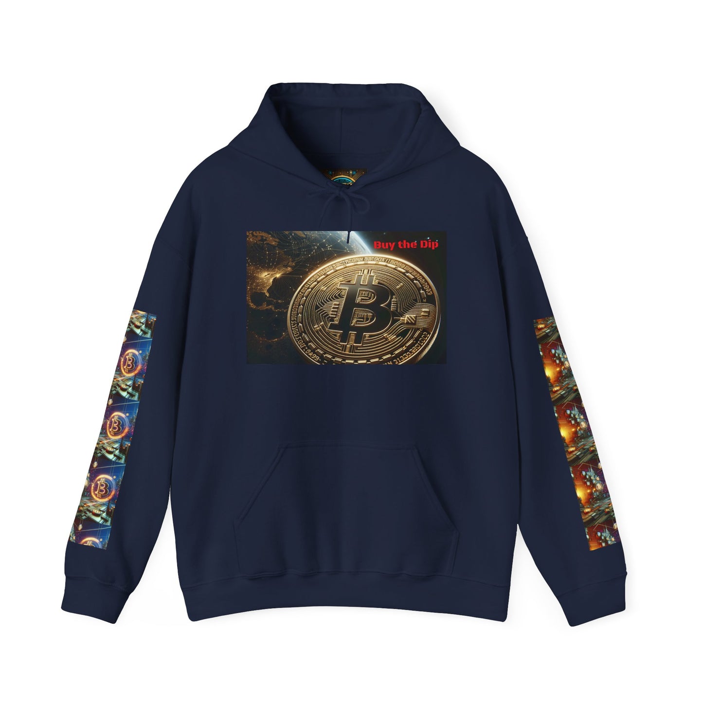 Unisex Bitcoin Gamer Hoodie - 'Buy the Dip' Design, Perfect for Crypto Enthusiasts