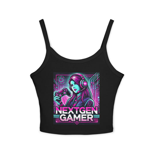 NextGen Gamer Spaghetti Strap Tank Top - Perfect for Gaming Enthusiasts